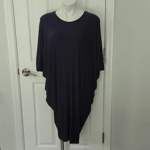 BCBGMAXAZRIA Navy Draped Dress - Picture 2 of 13